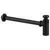 Siphon de lavabo laiton chromé noir Cylindrix