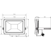 Projecteur LED TheLeda B20L 20 W 2220 lm 3000K IP65 noir