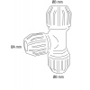 Té réduit à compression PP 40x32x40