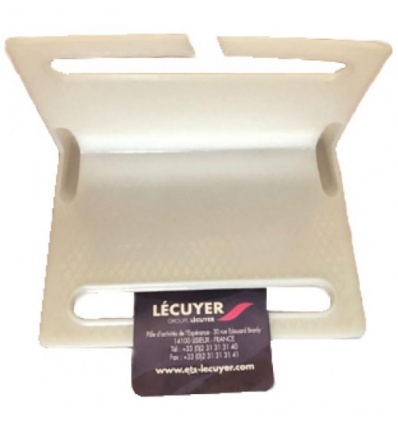 Coins de protection de palette en plastique blanc avec passage de sangle 130x90mm sachet de 12 pièces