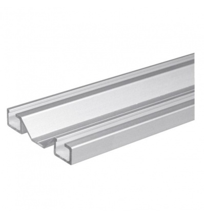 Ferrures P100 pour portes de meubles Rail bas P100 argent satiné long 5140 mm