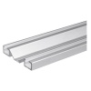 Ferrures P100 pour portes de meubles Rail bas P100 argent satiné long 5140 mm