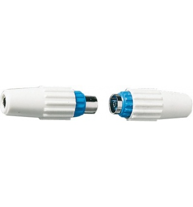 Fiche TV coaxiale mâle bleu 952 mm LEBENOID 032512