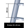 Échelle transformable 2 plans Platinium 2 x 9 échelons hauteur de travail maxi 550 m