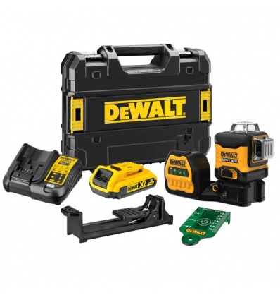 Laser multilignes Dewalt XR DCE089D1G18 12 V 18 V batterie XR 2 Ah chargeur TSTAK