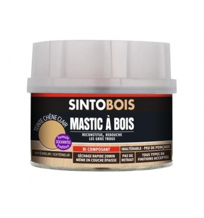 Mastic à bois Sintobois chêne moyen boîte de 1000 ml