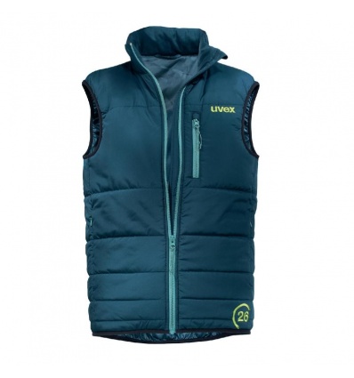 Veste matelassée sans manche chaude et légère Collection 26 bleu pétrole taille XS