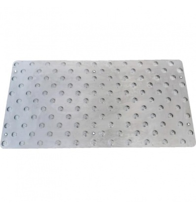 Dalles podotactiles intérieures et extérieures Wacces à visser ou coller aluminium grain de riz 420 x 825 mm