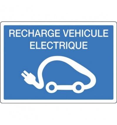 Panneau rigide Recharge véhicule électrique dimensions 330 x 200 mm