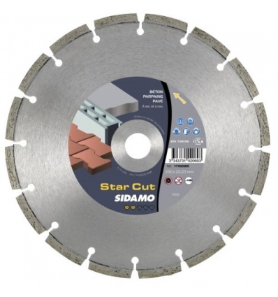 Disque à tronçonner diamant Star Cut Ø 230 épaisseur 24 mm alésage 222 mm