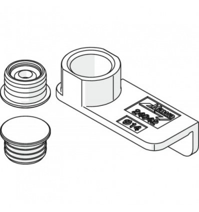 Pièces de centrage magnétiques pour solutions darmoire sans socle et façades mihauteur Folding Concepta 25