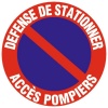 Disque rouge dinterdiction diamètre 300 mm désignation Prière de ne pas stationner Emplacement réservé