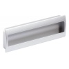 Poignée cuvette rectangle zinc finition alu 116 x 54 mm entraxe 96 mm Misnia