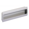 Poignée cuvette rectangle zinc finition alu 116 x 54 mm entraxe 96 mm Misnia