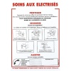 Panneau rigide de consignes de sécurité dimensions 460 x 320 mm désignation Soins aux électrisés