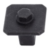 Bouton KENTUCKY 27 x 27 mm hauteur 26 mm en zamak finition acier noir