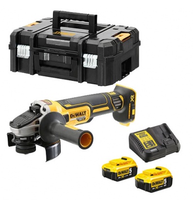 Meuleuse XR 18V Brushless Dewalt DCG405NT 2 batteries 50 Ah chargeur TSTAK