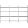 Grille antieffraction pour châssis et soupirail en acier zingué hauteur 300 mm ajustable en largeur de 500 à 650 mm