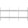 Grille antieffraction pour châssis et soupirail en acier zingué hauteur 450 mm ajustable en largeur de 500 à 650 mm