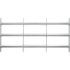 Grille antieffraction pour châssis et soupirail en acier zingué hauteur 450 mm ajustable en largeur de 500 à 650 mm