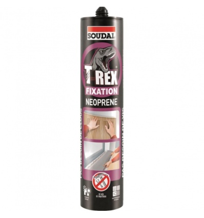 Colle néoprène TRex couleur jaune cartouche de 310ml