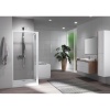 Paroi de douche pivotante Riviera 20 G extensible 7882 cm Profilé blanc et verre transparent