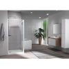 Paroi de douche fixe Riviera 20 F extensible 7882 cm Profilé blanc et verre transparent