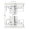 Equerre de raccordement Concepta raccordement des panneaux 2 portes longueur 650 mm