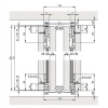 Equerre de raccordement Concepta raccordement des panneaux 2 portes longueur 650 mm