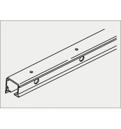 Rail de roulement Porta 100 G pour porte en verre de 100 kg longueur 2500 mm en aluminium