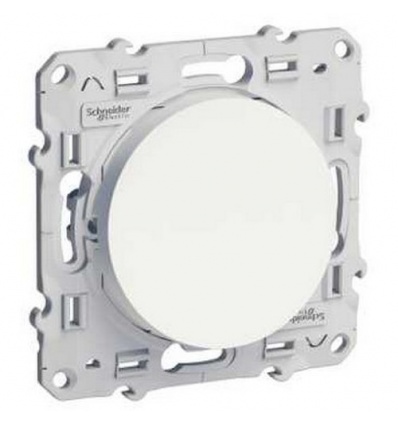 Bouton poussoir 10A Odace Blanc Schneider