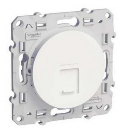 Prise multimédia RJ45 Grade 3 Odace Cat 6 STP Blanc Schneider