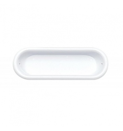 Poignée cuvette ovale plastique blanc 82 x 23 mm