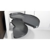 Ensemble Le Mans II 2 plateaux Arena Pure fond anthracite L500 sens gauche axe H720900mm sans amortisseur