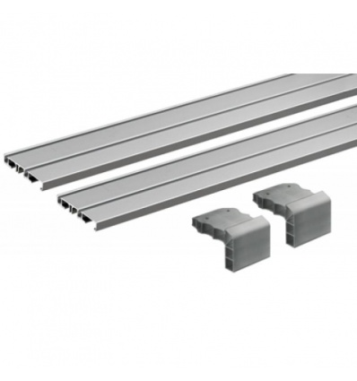 Profilé de coulissage SlideLine M 2 à 3 portes en applique 2 voies