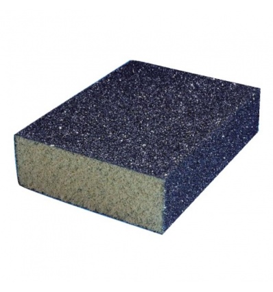 Éponge abrasive 4 faces 100x70x25 grain 60