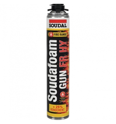 Mousse polyuréthane Coupefeu Soudafoam Gun FR HY 750ml à visser à haut rendement carton 12 cartouches