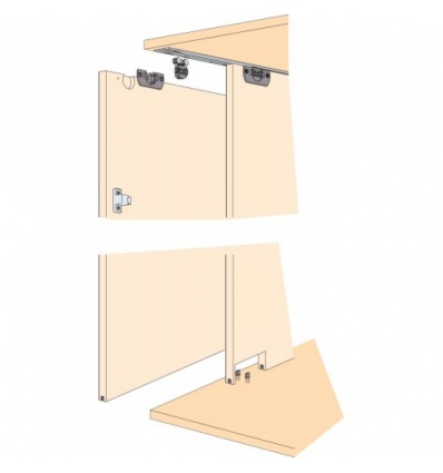 Vantail de 16 kg Clipo 16 pour porte en bois Garniture 2 portes