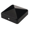 Chapeau pyramide pour poteau bois section 70 mm finition noire