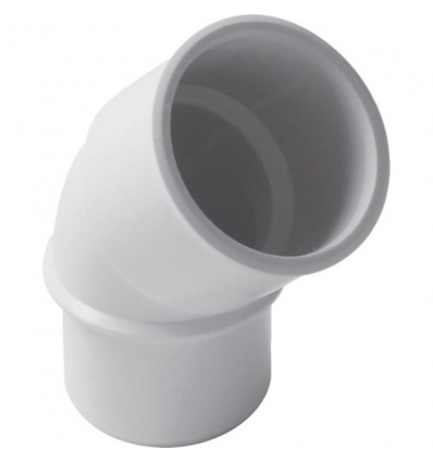 Coude PVC blanc 45° Male Femelle D40