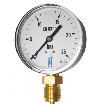 Manomètre acier radial 4 bars D80 15x21