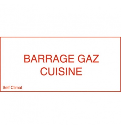 ETIQUETTE BAR GAZ CUIS BLROUG