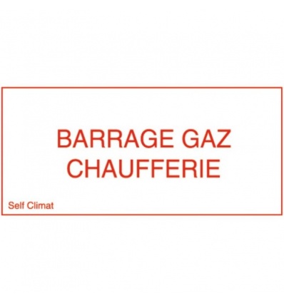 ETIQUETTE BAR GAZ CHAUF BLRO