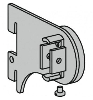 Support court CPCA SP pour barre de charge 36 x 18 pour crémaillère pas de 37 mm acier chromé droite