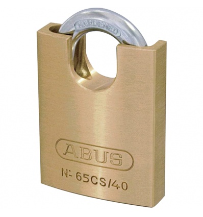 Cadenas laiton Abus en 50 mm avec anse 8 mm cémenté verrouillée . 2 clés