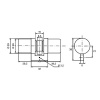 Cylindre super sûreté bille en 39,5 x 39,5 mm varié Bricard