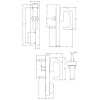 Module de serrure anti panique PR2E pour modèle 89 poignée rotative blanche JPM