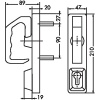 Module douverture PR2E pour serrure modèle 89 poignée rotative et trou de cylindre