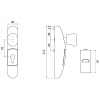 Module douverture EN3000 pour serrure modèle 89 poignée de tirage fixe et trou de cylindre