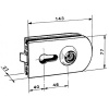 Serrure de milieu fournie avec béquille double réf 9745R